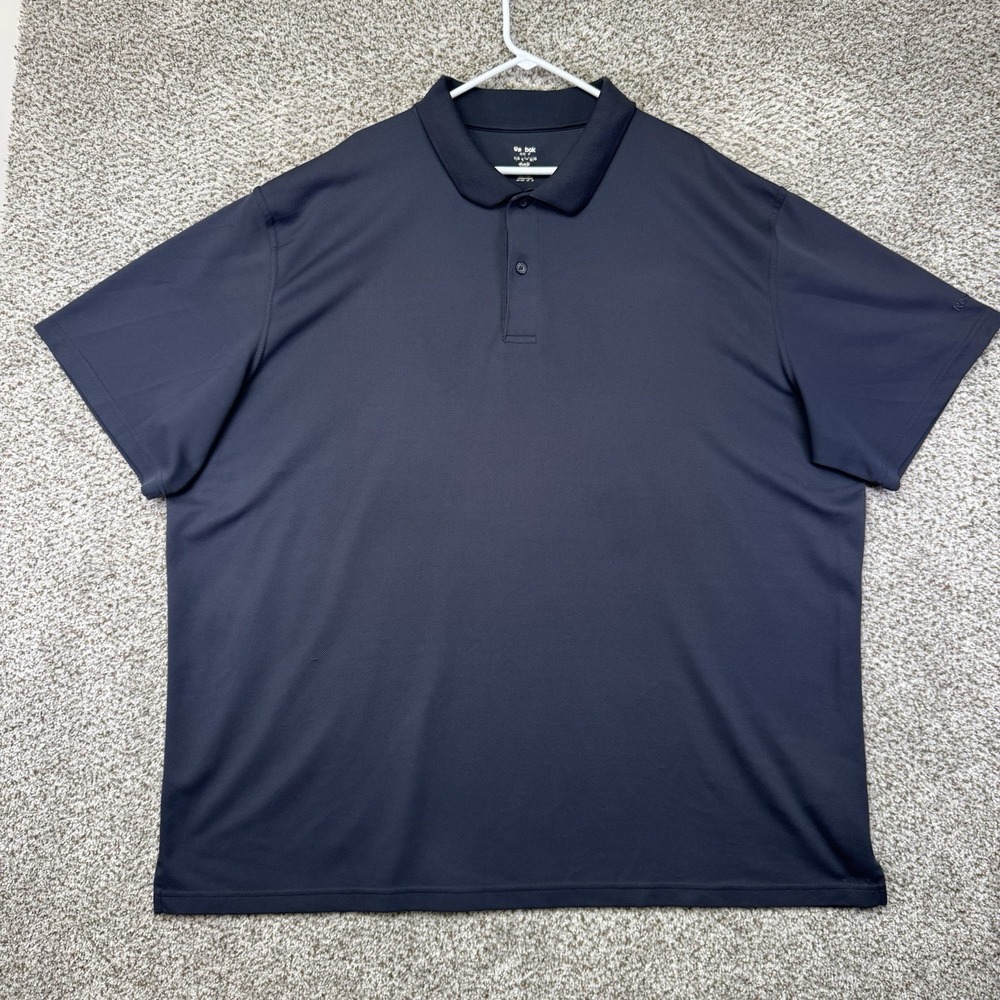 Reebok Golf Polo Shirt Men's Size 4XLT Gray performance $ Way Stretch Casual‎